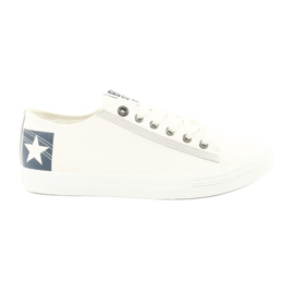 Big Star Białe mænds halv-tropecs 174074 med Eco-Leather hvid