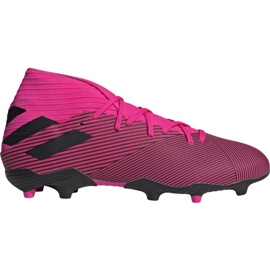 Fodboldsko adidas Nemeziz 19.3 Fg M F34388 pink lyserød sort
