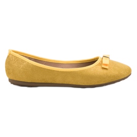 GUAPISSIMA Ballerinas med glitter gul