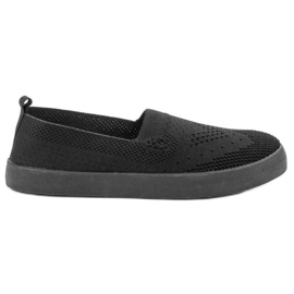 SHELOVET Tekstil Slipons sort