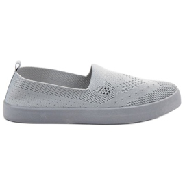 SHELOVET Tekstil Slipons grå