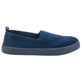 SHELOVET Tekstil Slipons blå