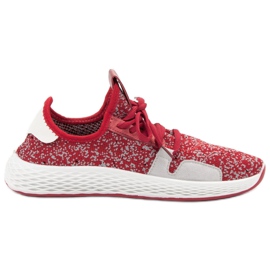 SHELOVET Slip-on sportssko rød