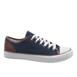 Marineblå sneakers til mænd DD50-40 marine blå