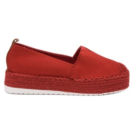 Forever Folie Røde Espadriller på platformen