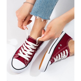 SHELOVET Burgundy sneakers rød