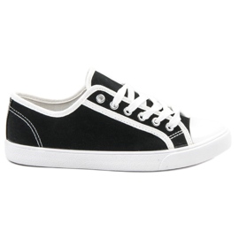 SHELOVET Lav kvinders sneakers hvid sort