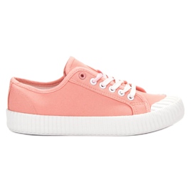 SHELOVET Laks Sneakers orange flerfarvet