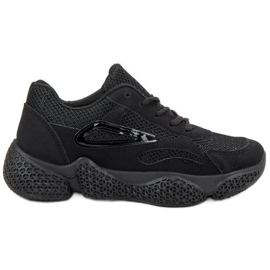SHELOVET Kvinders sorte sneakers