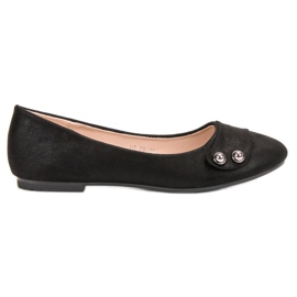 Small Swan Ballerinas med glitter sort