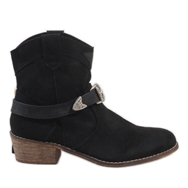 Sorte BS-6821 cowboystøvler