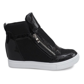 Wedge Sneakers TL020-2 SORT / HVID