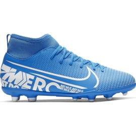 Nike Mercurial Superfly 7 Club FG / MG Jr AT8150-414 fodboldsko blå blå