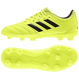 Adidas Copa 19.3 Fg Jr F35466 fodboldstøvler gul gul