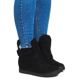 Wedge Sneakers Med Velcro 1703 Sort