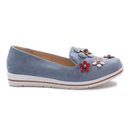 Blå, slip-on kiler Multi Flower