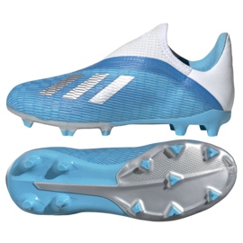 Adidas X 19.3 Ll Fg Jr EF9114 fodboldstøvler blå blå