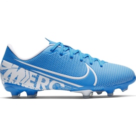 Nike Mercurial Vapor 13 Academy FG / MG Jr AT8123 414 fodboldsko blå
