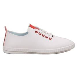 Jumex Eco læder sneakers hvid rød