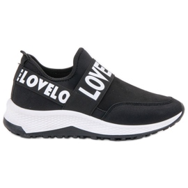 SHELOVET Slip-on ruskind sko sort