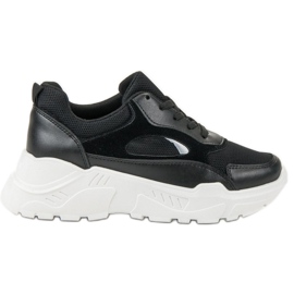 SHELOVET Moderigtige sneakers sort