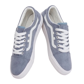 Blå kvinders sneakers B70A BLÅ / HVID