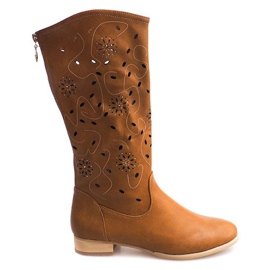 Openwork støvler TLT1301 Camel brun