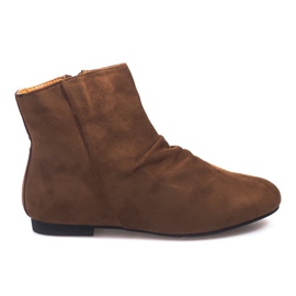 Suede Booties Chelsea støvler 7-121 Camel brun