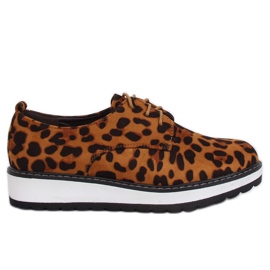 Kvinders loafers leopard C-7225 Leopardprint brun