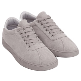 Grå Kvinders grå sneakers LX-9857 Grå
