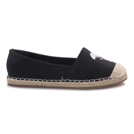 Sort flammende espadriller