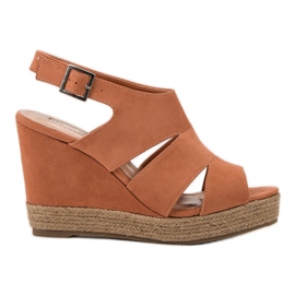 Best Shoes Orange Espadrilles sandaler