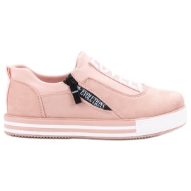 SHELOVET Love Suede Sportssko lyserød