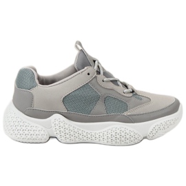 SHELOVET Moderigtige grå sneakers