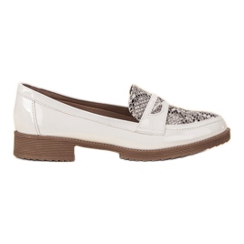 Bestelle Lakerede loafers hvid brun