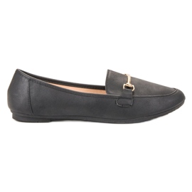 SHELOVET Eco læder loafers sort
