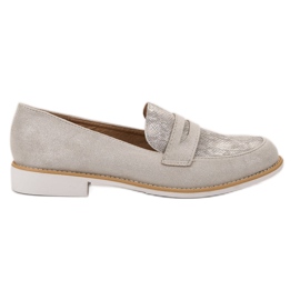 Bestelle Grå Loafers Snake Print