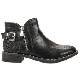 Bestelle Sorte Snake Print støvler