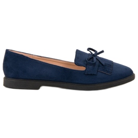 SHELOVET Marineblå loafers marine blå