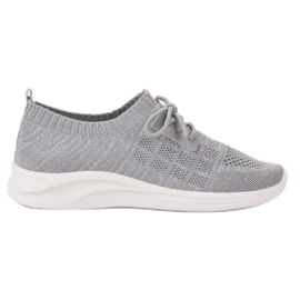 Ideal Shoes Tekstil sportsfodtøj grå