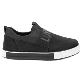 SHELOVET Suede Slip-On Sko sort