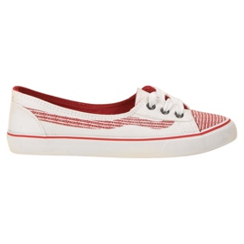 J. Star Hvide sneakers rød