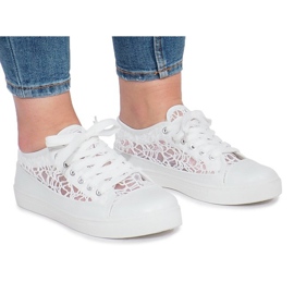 Dolita hvide openwork sneakers