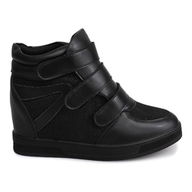 Wedge Sneakers 7776 Sort
