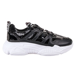 Ax Boxing Sneakers med pailletter sort