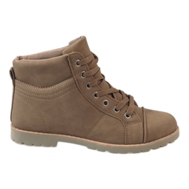 Khaki snørestøvler BK-77 beige