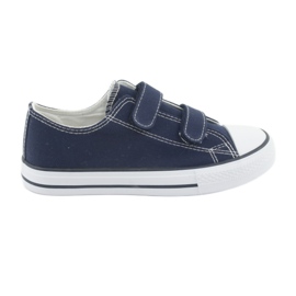 Atletico Velcro marineblå sneakers hvid marine blå