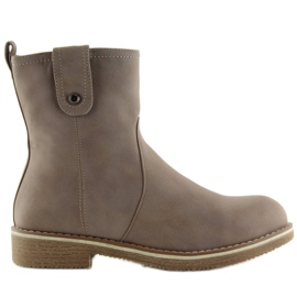 Flade sko med beige flade hæle 0-253 Khaki
