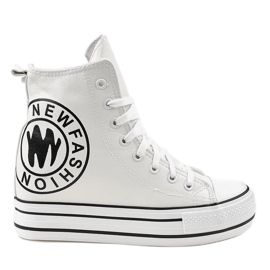 Hvide kile sneakers W09