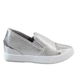 BM Sølv kile sneakers DD436-2 grå